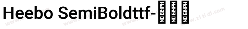 Heebo SemiBoldttf字体转换